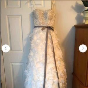 Martina Liana A-line Beaded Petal Wedding Gown